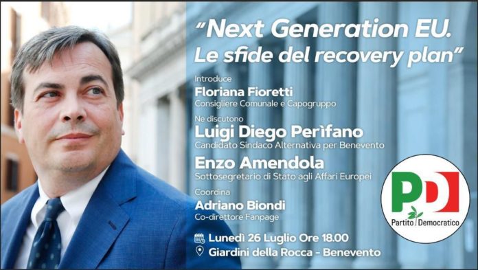 Next Generation Eu: le sfide del Recovery Plan: lunedì il sottosegretario Amendola a Benevento con Perifano