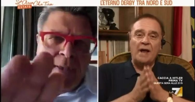 VIDEO – Nord vs Sud, Mastella show a La7 contro Brambilla: “Ti devi far curare…”