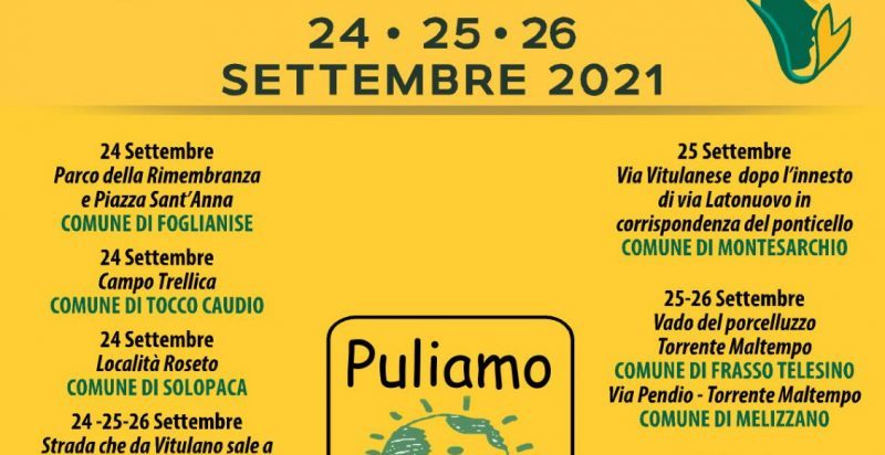 Il Parco Taburno parteciperà a “Puliamo il Mondo”, Caturano: “Migliorare fruibilità area protetta”