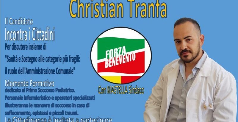 Questa sera, ore 18 presso la sede di Via Napoli, Christian Tranfa incontra gli elettori