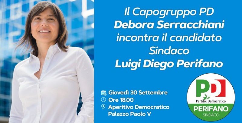 ‘Aperitivo Democratico’: la capogruppo Debora Serracchiani a Benevento per Luigi Diego Perifano