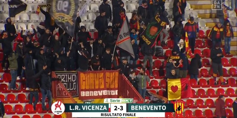 Vicenza-Benevento 2-3: un gol di Barba all’ultimo secondo regala i tre punti ai sanniti