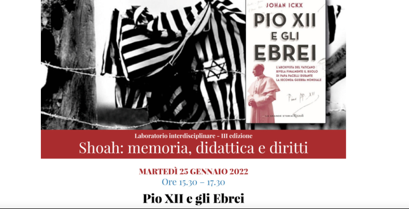 Unifortunato, martedì 25 gennaio il webinar “Pio XII e gli Ebrei” con l’archivista vaticano Johan Ickx