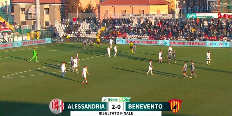 Alessandria-Benevento 2-0: sfortuna ed imprecisioni condannano i giallorossi