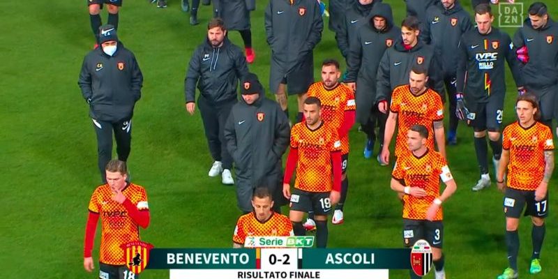 Benevento, che tonfo: l’Ascoli si impone al “Vigorito” per 2-0