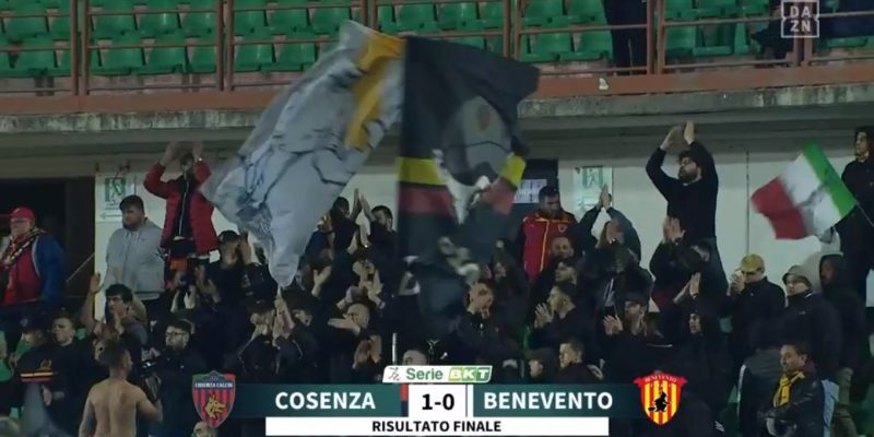 Cosenza – Benevento 1-0: l’ex Camporese punisce la Strega