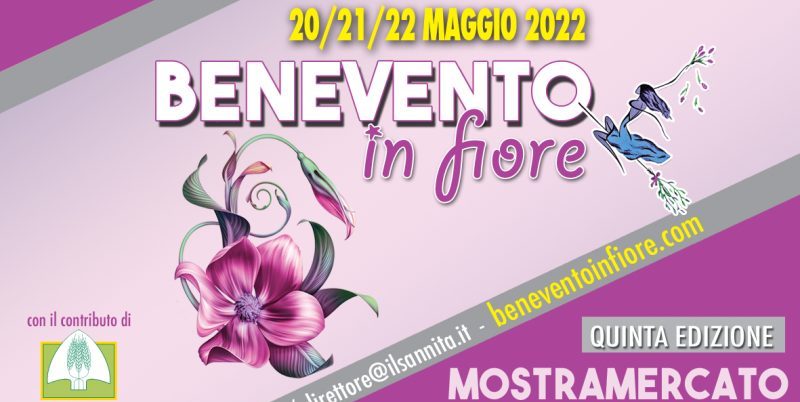 Il 20,21,22 maggio, in Villa comunale, torna la magia di Benevento in Fiore