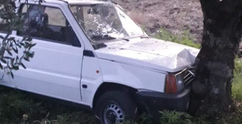 Calvi, auto va a finire contro albero (FOTO)