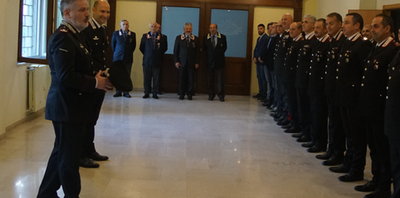 Benevento, il comandante della Legione Carabinieri “Campania” in visita presso il Comando Provinciale