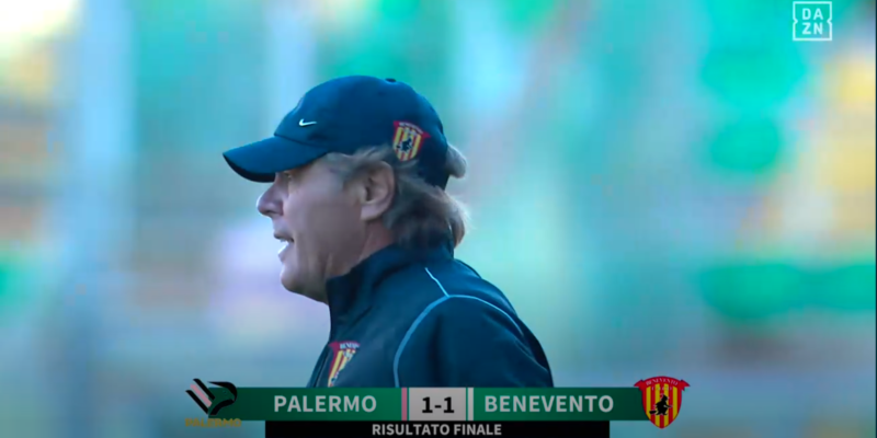 Palermo-Benevento 1-1: secondo pari consecutivo per la Strega, retrocessione sempre più vicina