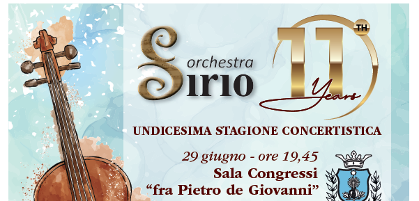 130^ anniversario Fatebenefratelli, giovedì 29 il concerto dell’ Orchestra SIRIO diretta dal Maestro Sergio Fanelli