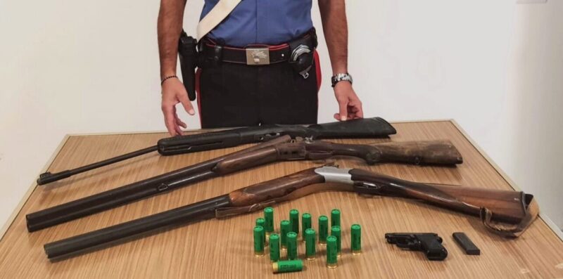 Fortore| Trovato in possesso di una carabina, due fucili e 15 cartucce: denunciato
