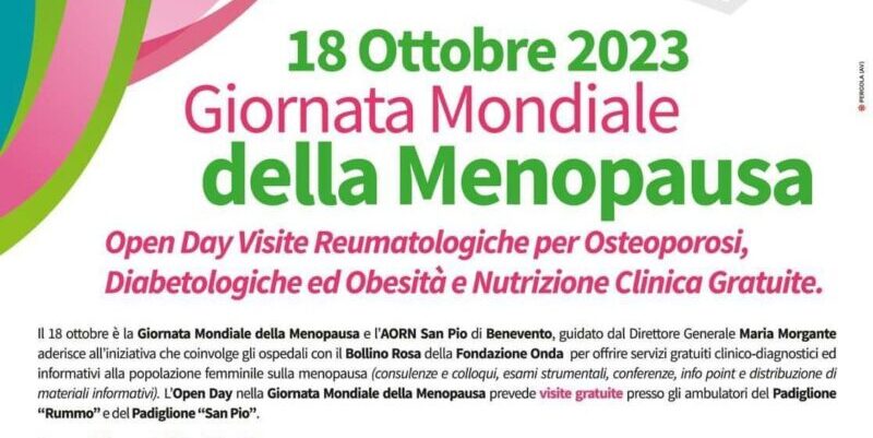 San Pio, Open Day dedicato alla menopausa