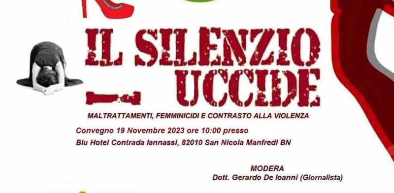 “Il silenzio uccide”: a San Nicola Manfredi un convegno sui femminicidi