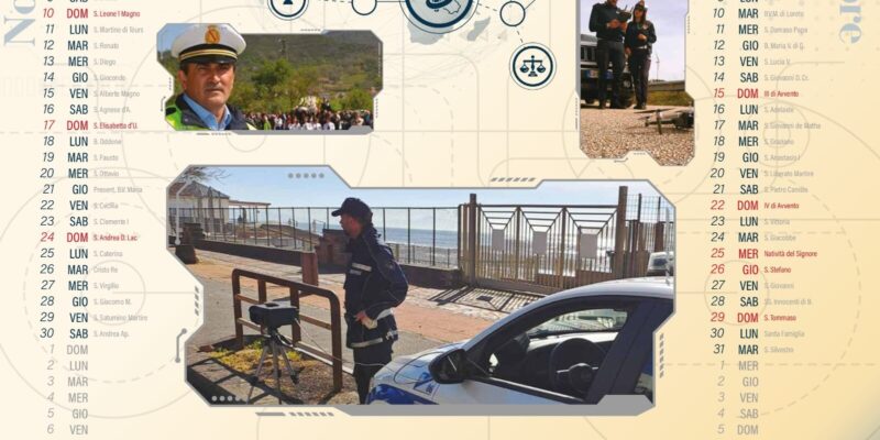 La Polizia Locale di Durazzano sul calendario 2024 della Scuola Regionale di Polizia Locale della Regione Campania