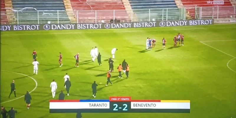 Taranto-Benevento 2-2: la Strega non va oltre il pari allo “Iacovone” e resta terza