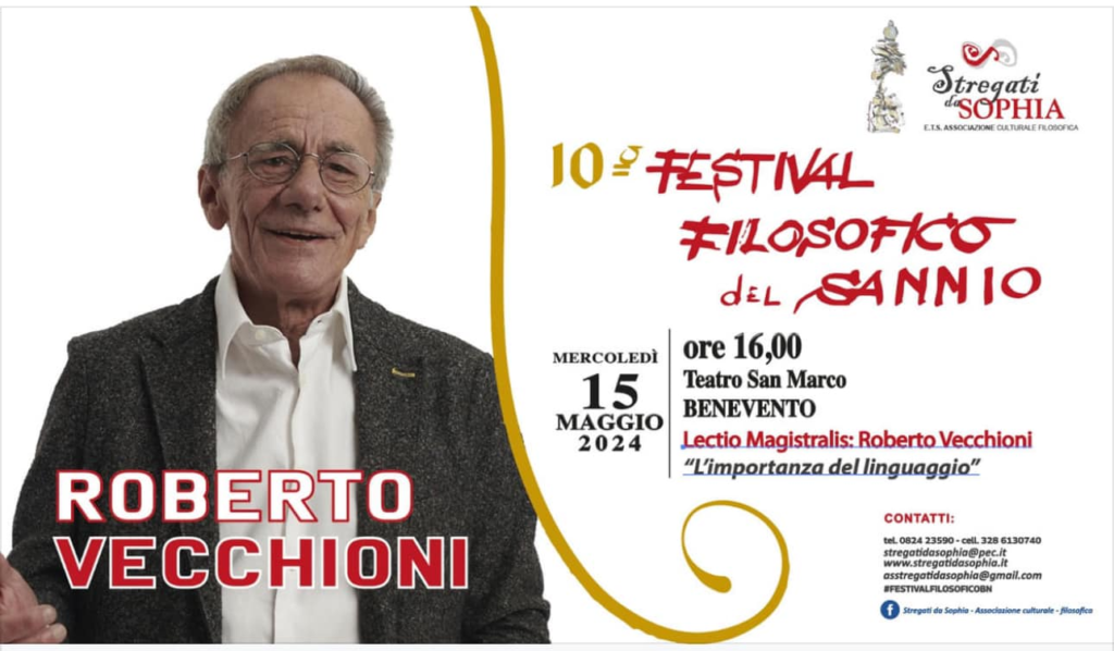 Sarà Roberto Vecchioni a chiudere la 10^ edizione del Festival Filosofico  del Sannio - BeneventoNews24.it