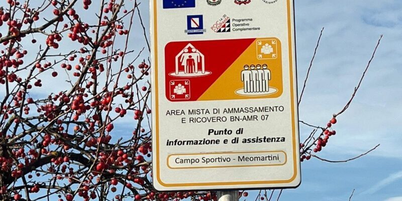 Benevento| Piano di Protezione civile, posizionata la cartellonistica dei luoghi di ricovero