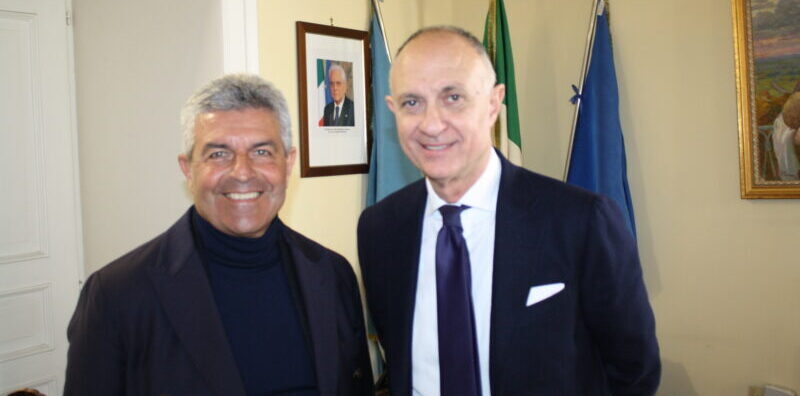 Il nuovo presidente Asi Vessichelli in visita alla Rocca da Lombardi