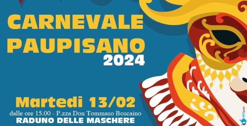 Paupisi, il 13 febbraio tutti in piazza Boscaino per il Carnevale Paupisano 2024