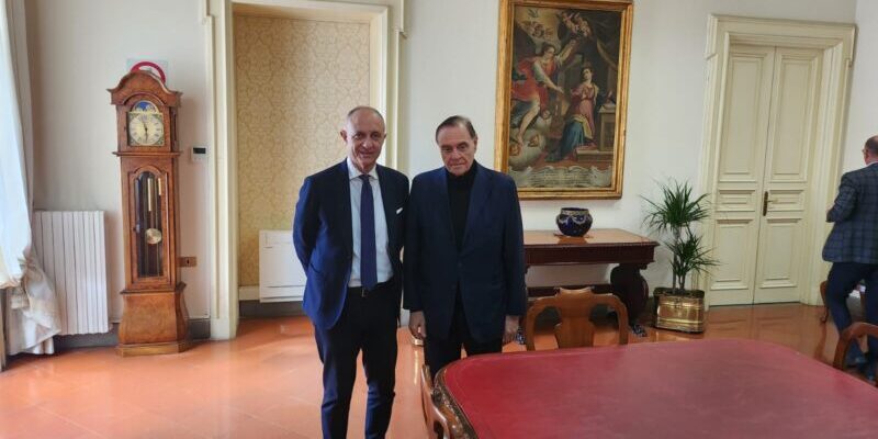 Il presidente Asi Domenico Vessichelli in visita istituzionale dal sindaco Mastella