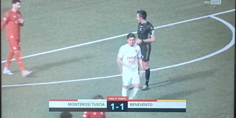 Monterosi Tuscia-Benevento 1-1: frena ancora la Strega, Vano risponde a Pinato