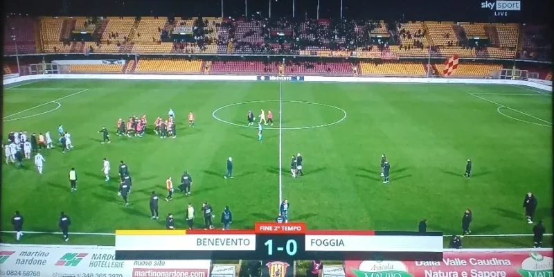 Benevento-Foggia 1-0: la Strega soffre ma conquista i tre punti