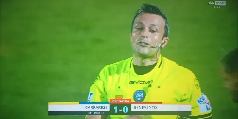 Carrarese-Benevento 1-0: Finotto decide la Semifinale d’andata