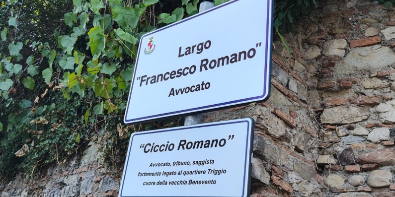 Benevento, al Rione Triggio intitolazione di Largo Francesco Romano (FOTO)