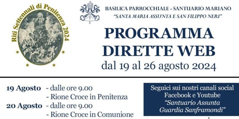 Guardia Sanframondi, domani iniziano i Riti settennali di penitenza in onore dell’Assunta