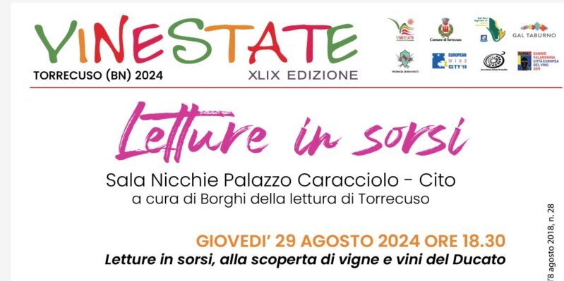 Torrecuso, all’interno di Vinestate ecco ‘Letture in sorsi’