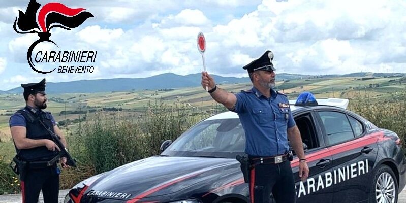 Val Fortore, settimana di controlli dei carabinieri: patenti ritirate, sanzioni e sequestri amministrativi