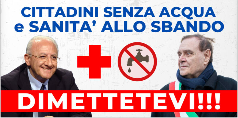 Crisi sanitaria e idrica, FI, Lega Salvini, Noi Moderati e Unione di Centro, al via campagna manifesti