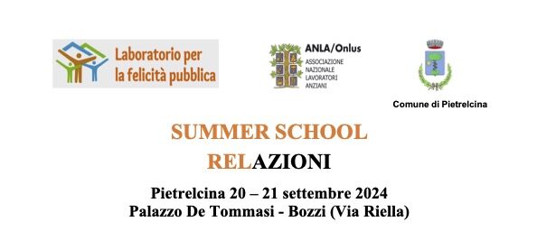 Pietrelcina, il 20 e 21 settembre la Summer School del Laboratorio per la felicità pubblica sul tema “Rel-azioni”