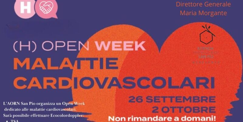 Giornata mondiale del Cuore, all’Aorn San Pio Open Week dedicato alle malattie cardiovascolari