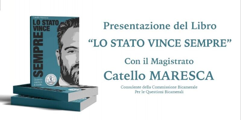 Montesarchio, domani la presentazione del libro “Lo Stato vince sempre” di Catello Maresca