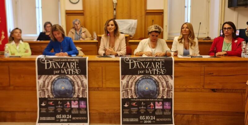 Benevento, questa mattina la conferenza stampa dell’evento benefico “Danzare per la vita”