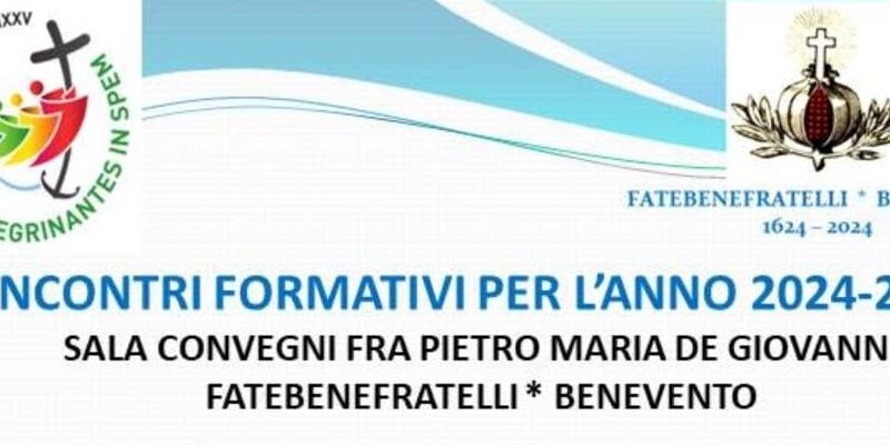 Benevento| Fatebenefratelli: incontri formativi per l’anno 2024/2025 sul tema “I Giubilei nella storia della Chiesa”