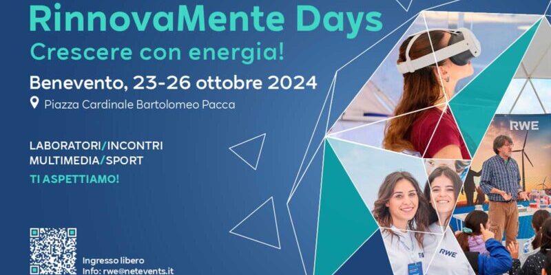 RinnovaMente Days, conclusa con successo la manifestazione organizzata da RWE con il patrocinio del Comune di Benevento