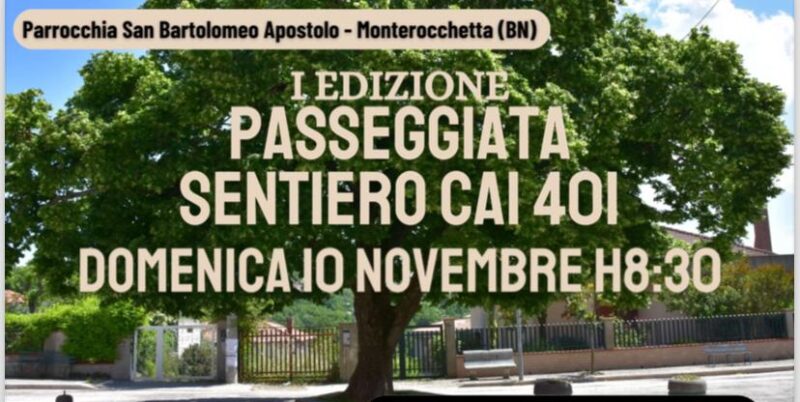 Passeggiata Sentiero Cai 401, rinviata al 10 novembre causa maltempo