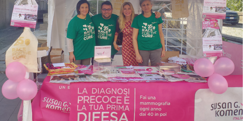 Benevento, conto alla rovescia per la passeggiata rosa, lungo il corso il gazebo per le iscrizioni 