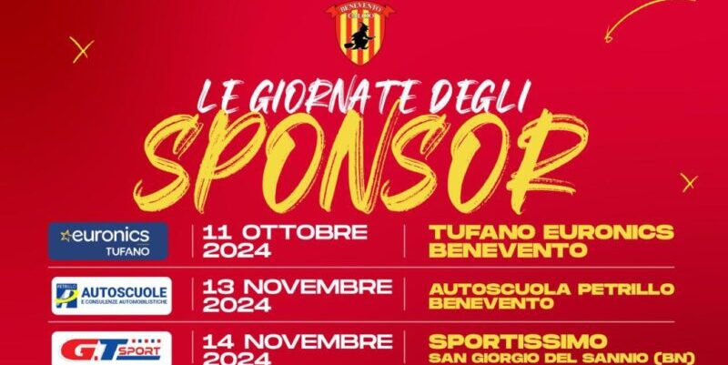 Benevento Calcio, annunciate le date delle “Giornate degli Sponsor”: i dettagli