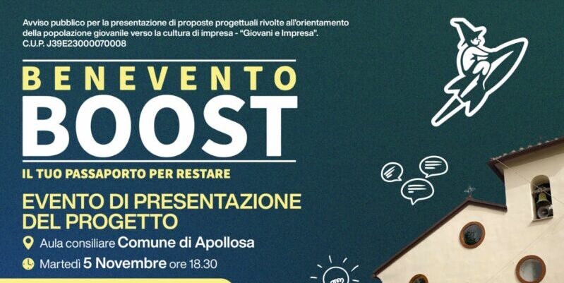 “Benevento Boost: il tuo passaporto per restare”, Apollosa incontra i giovani per la presentazione delle attività progettuali