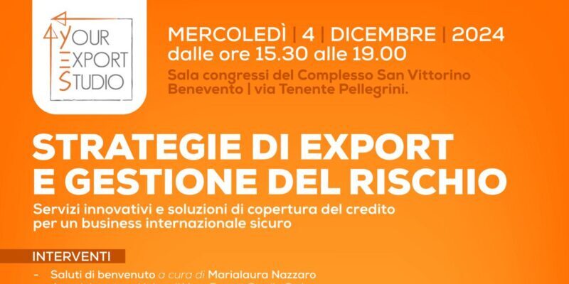 Benevento| Mercoledì convegno sull’export e le opportunità di crescita per le imprese sannite