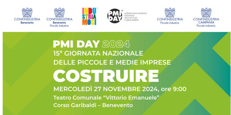 “Costruire”, il tema del PMI DAY 2024: domani l’evento conclusivo presso il Teatro Comunale