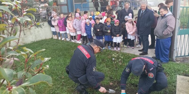 Beltiglio, Giornata dell’Albero alla Scuola primaria. Cataudo: “Momento di speranza e responsabilità verso l’ambiente”