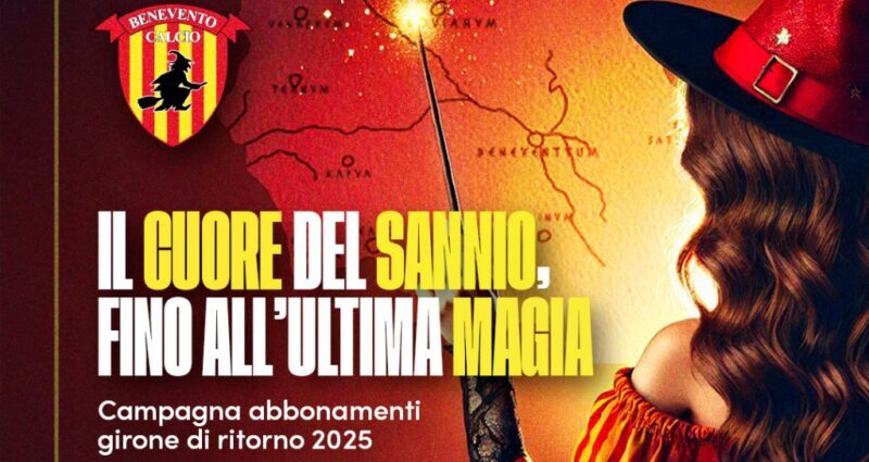 Benevento, al via la campagna abbonamenti 9 gare “Il cuore del Sannio, fino all’ultima magia”