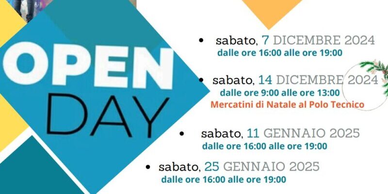 Dal 7 dicembre via alle giornate di Open Day al Galilei-Vetrone