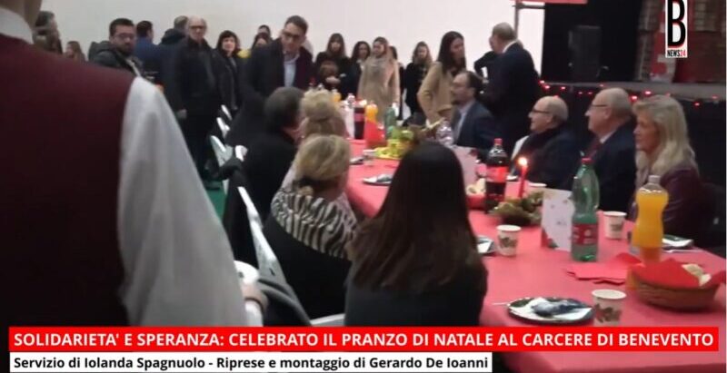 FOTO E VIDEO – Solidarietà e speranza: celebrato il pranzo di Natale al Carcere di Benevento