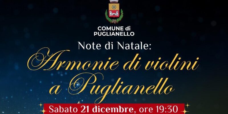 Puglianello, il 21 dicembre una serata magica di musica natalizia con “Armonie di violini”